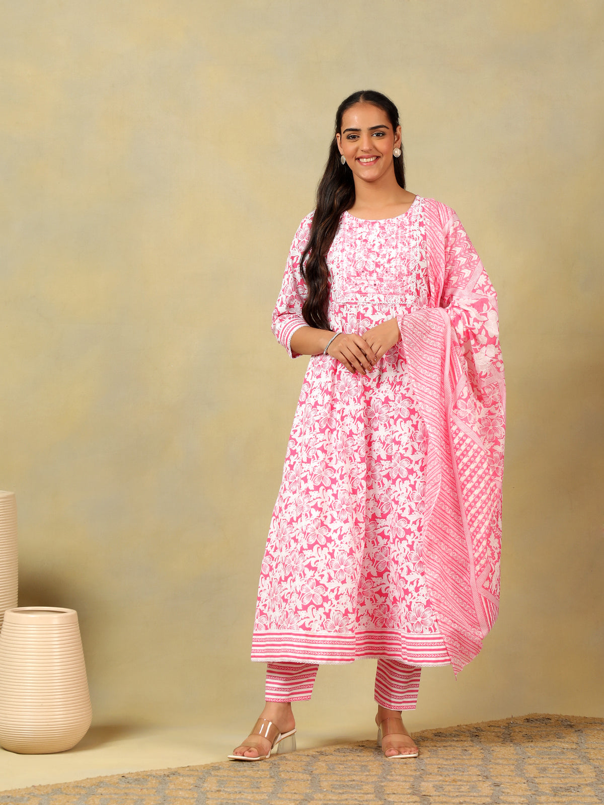 Yasmin Floral Bloom Anarkali Suit Set