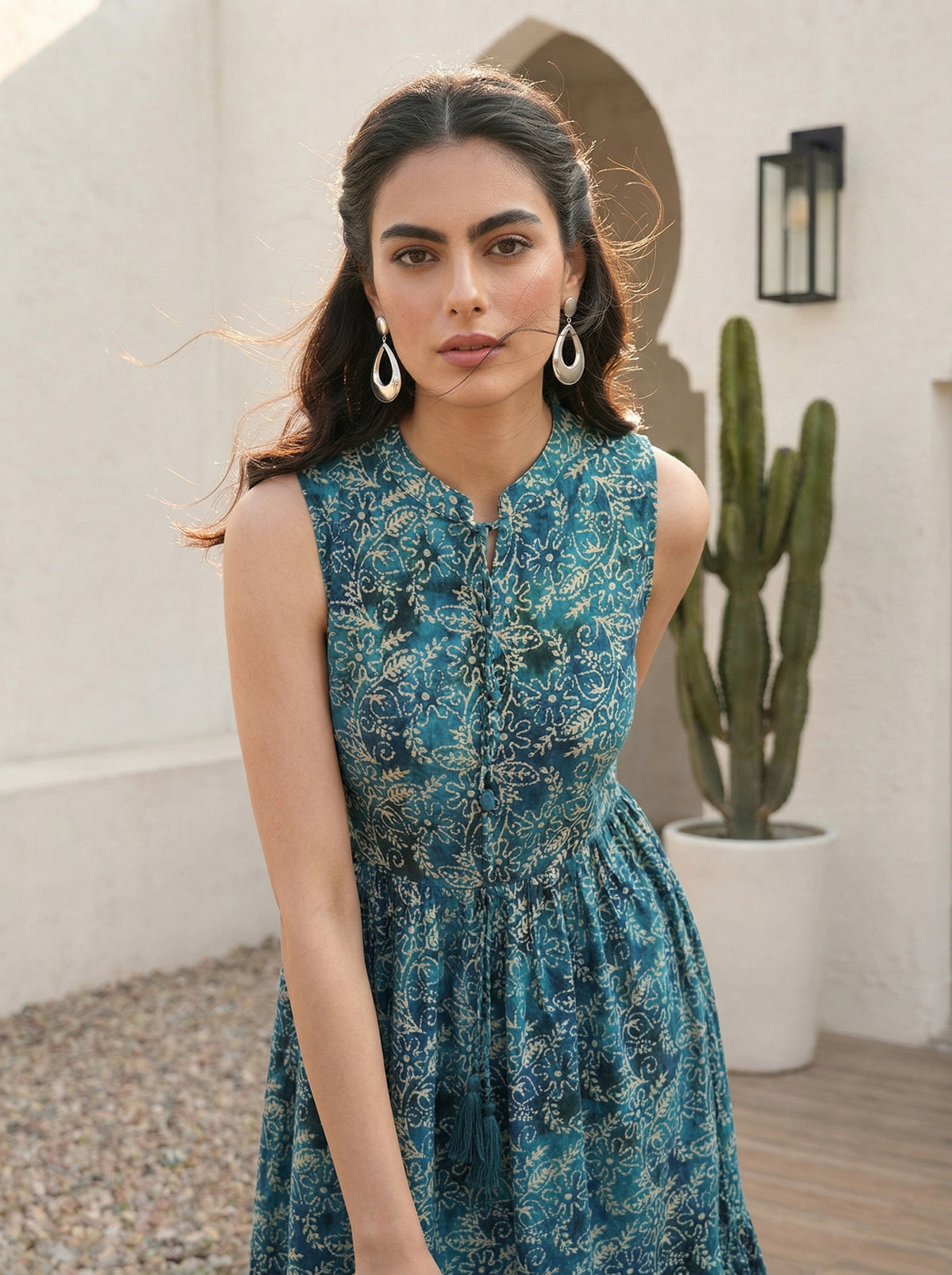 Teal Dress - Sleeveless