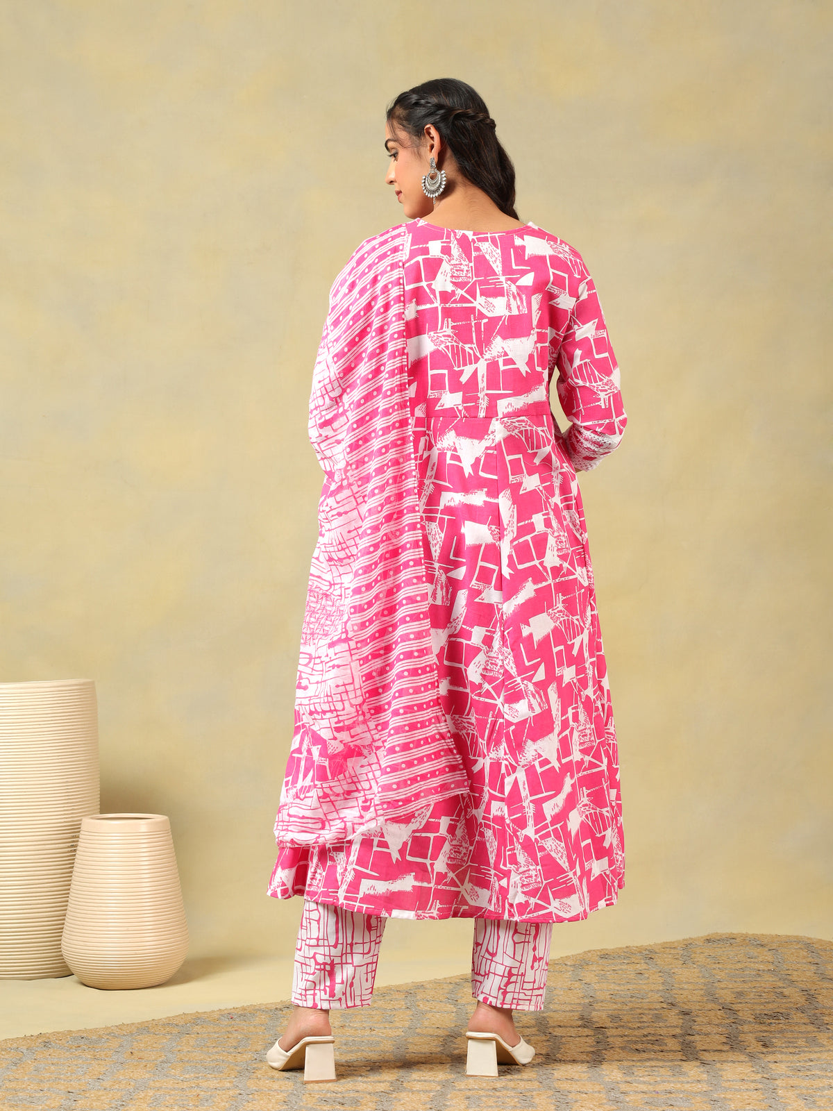Ishani Radiant Abstract Print Anarkali Suit Set