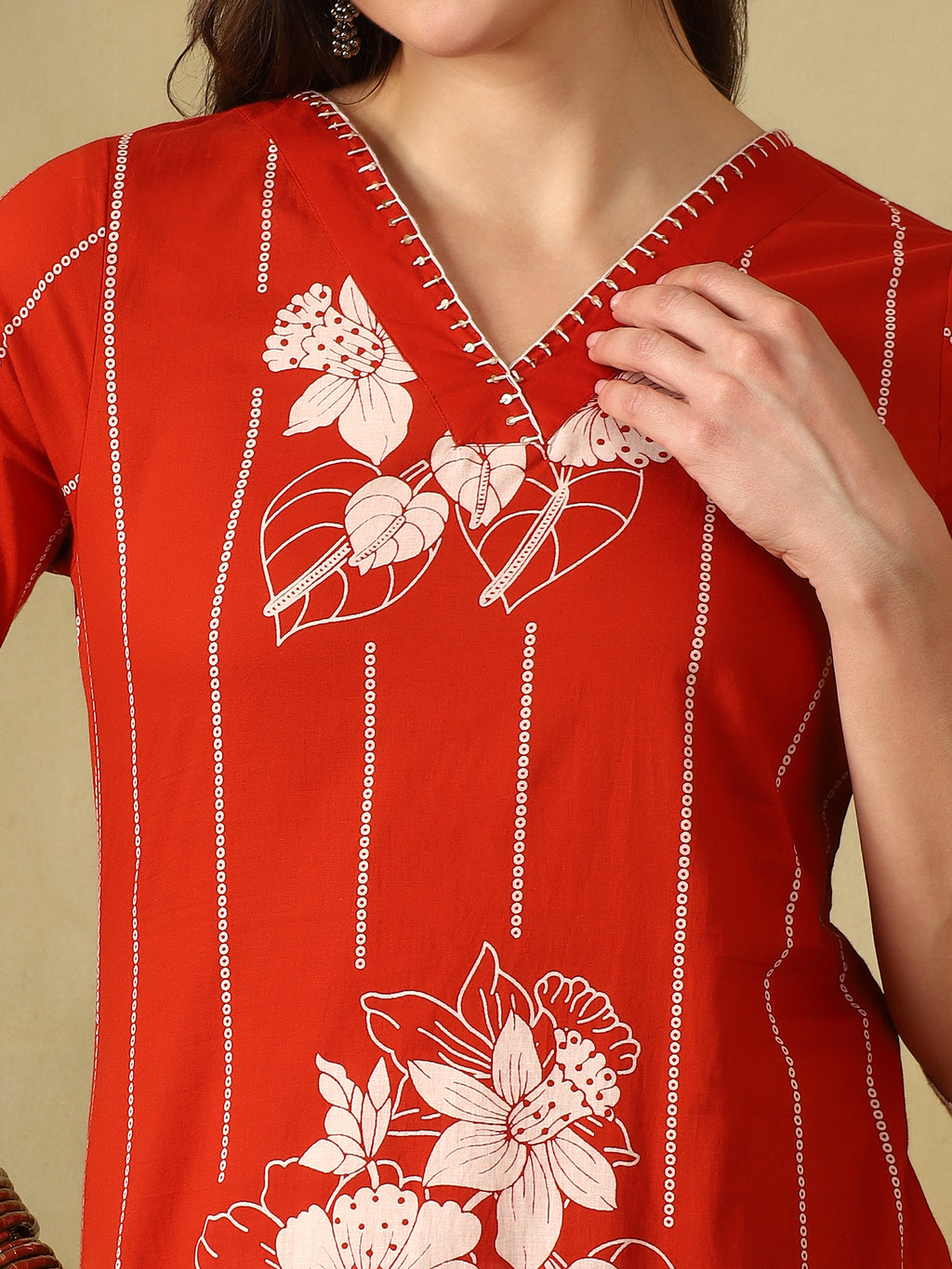 Mamicha Orange Ethnic Set