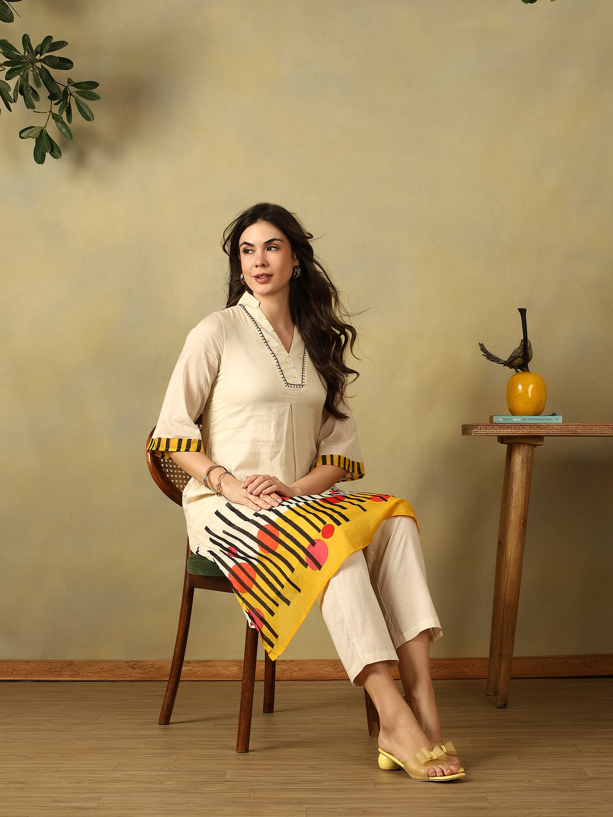 Mamicha Cream Kurta Set