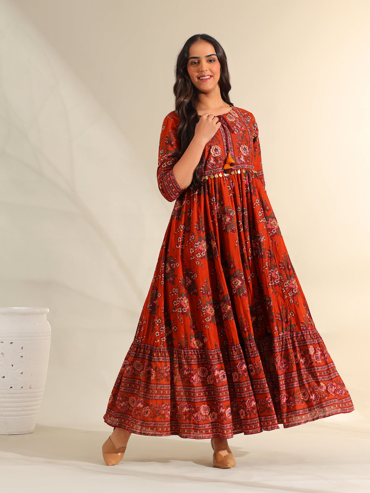 Vanya Rust Meadow Dress