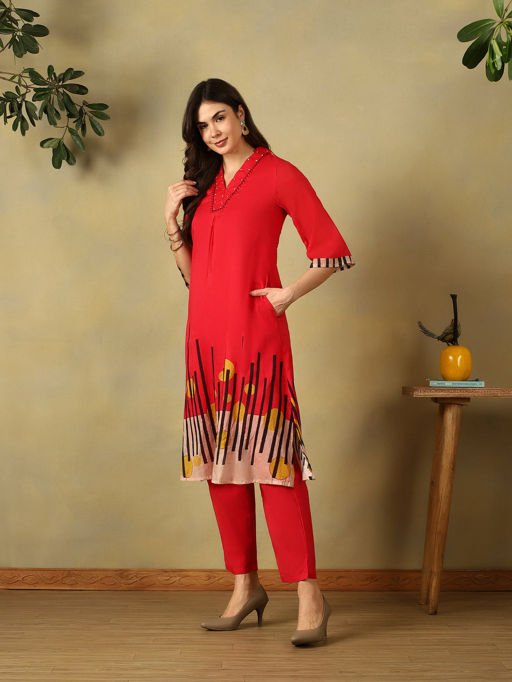 Mamicha Red Kurta Set