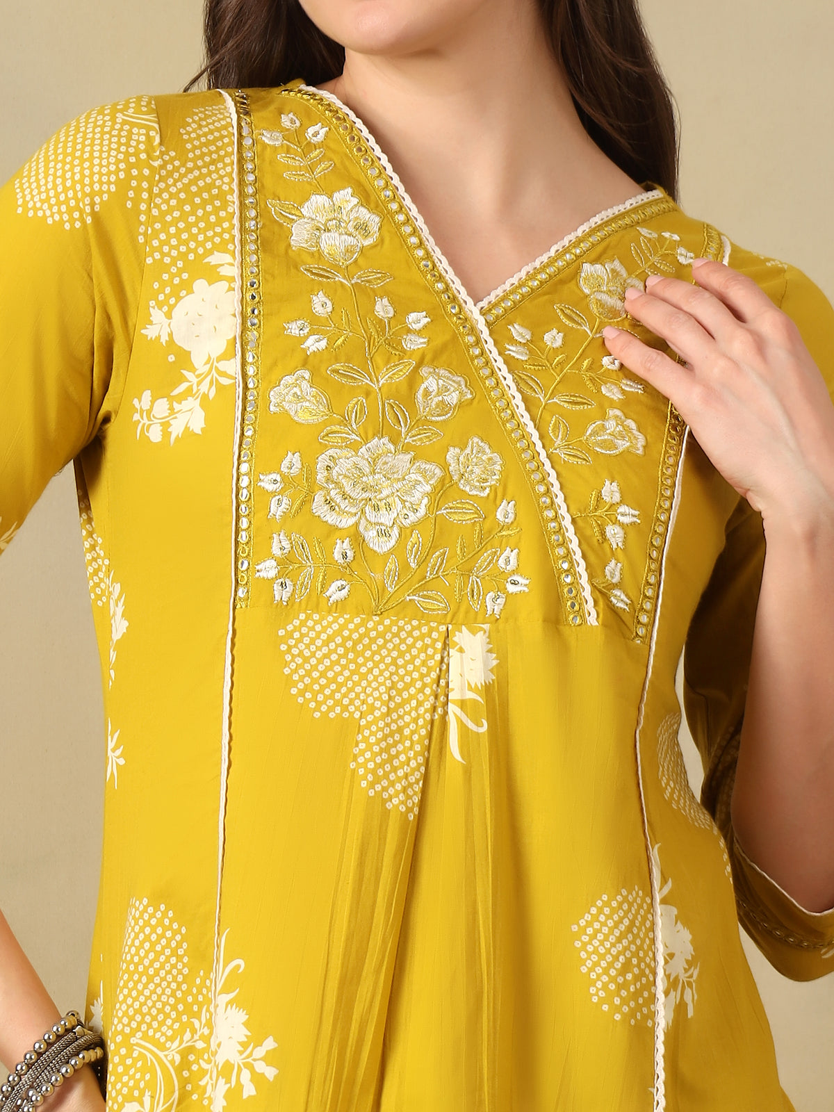 Mamicha Mustard Ethnic Set