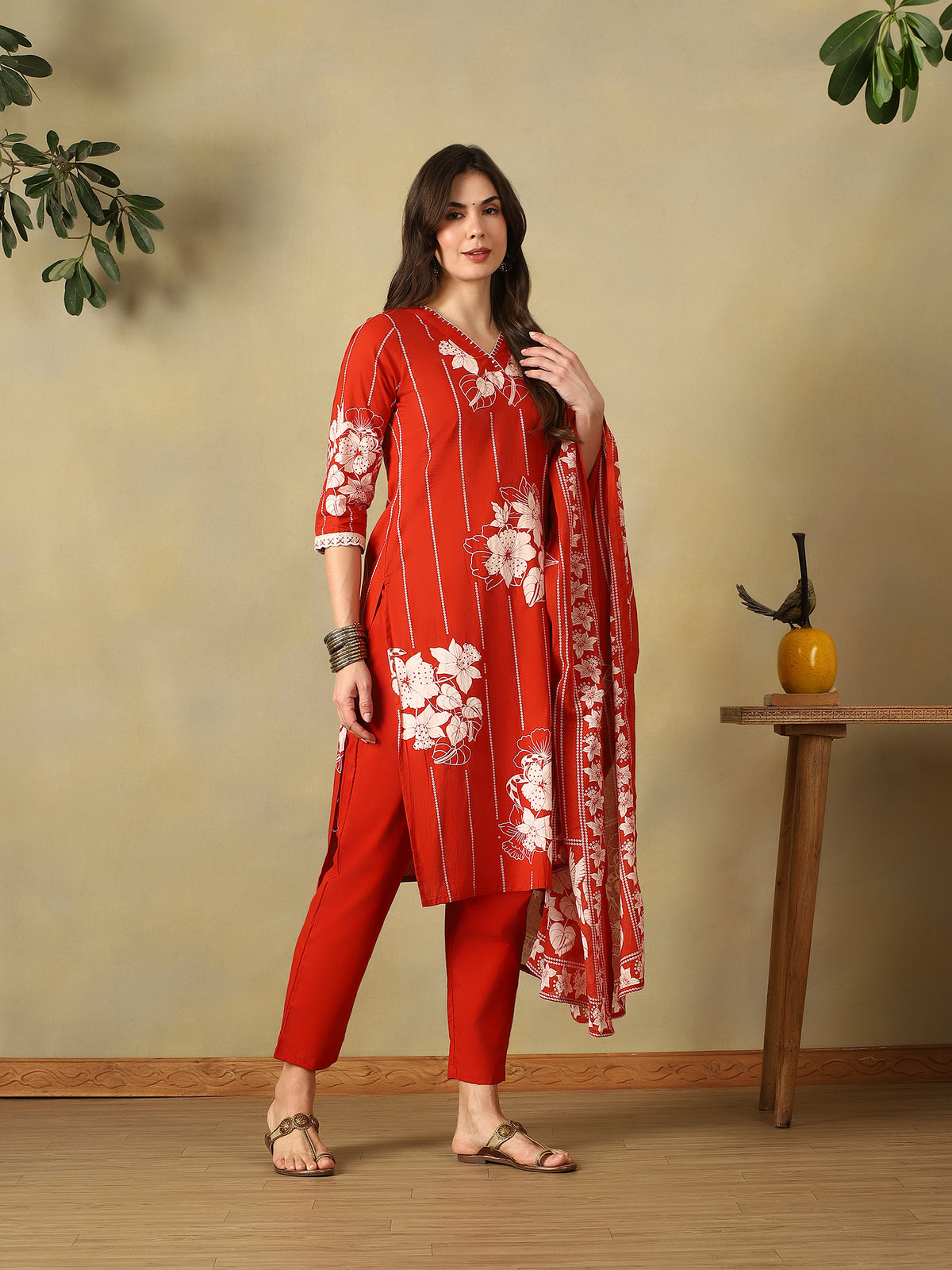 Mamicha Orange Ethnic Set