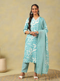 Diya Seafoam Leaf Suit Set