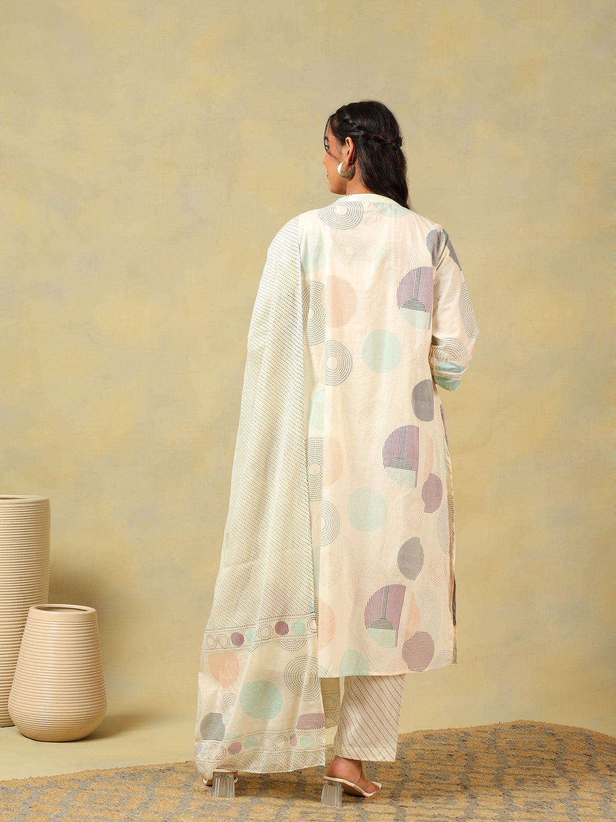 Pari Pastel Orb Print Suit Set