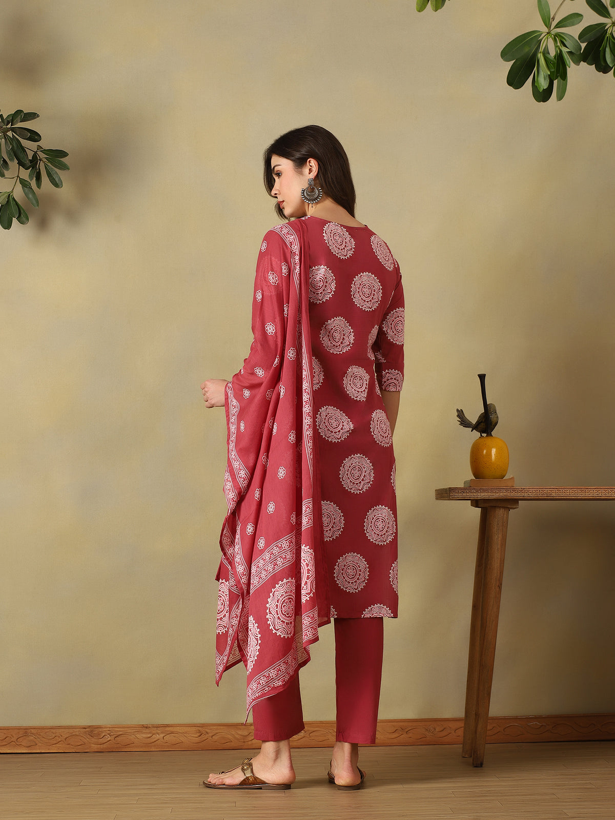 Mamicha Maroon Ethnic Set