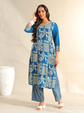 Noor Azure Tribal Kurta Set
