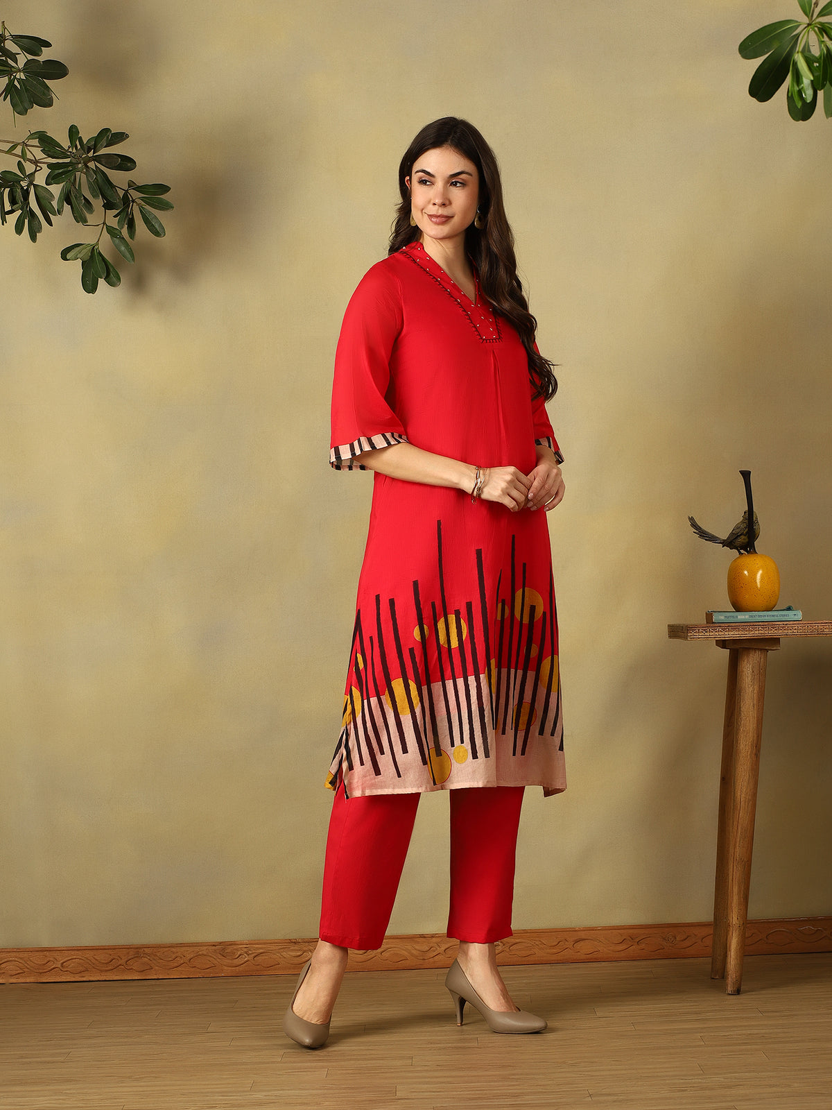 Mamicha Red Kurta Set