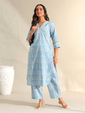Saanvi Sky Floral Kurta Set