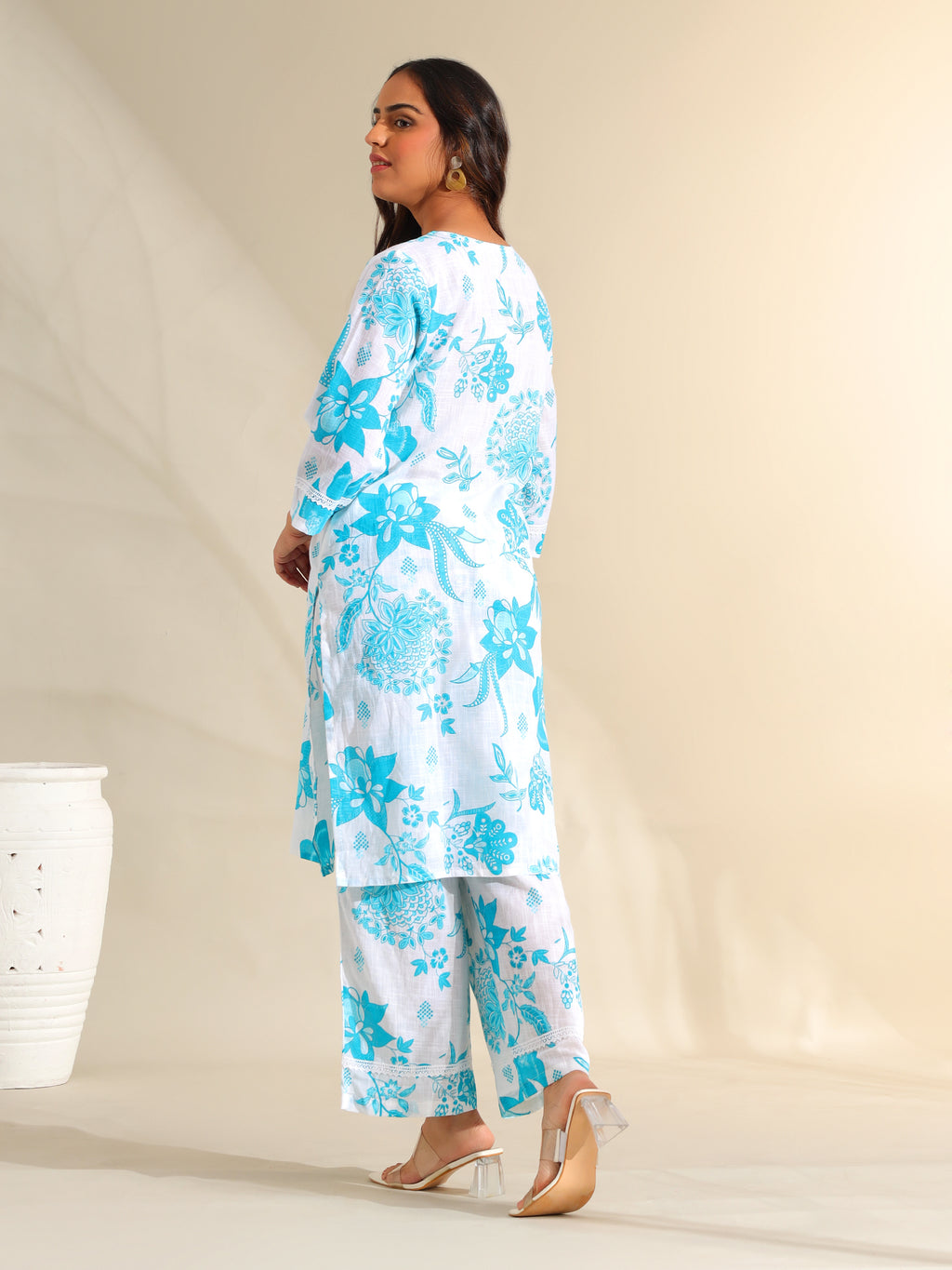 Diya Azure Floral Dream Kurta Set