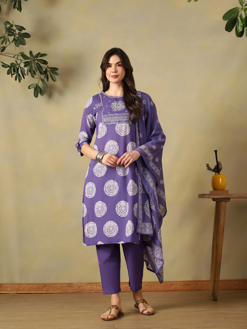 Mamicha Lavender Ethnic Set