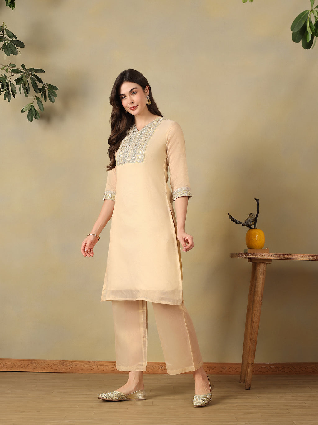 Mamicha Cream Kurta Set