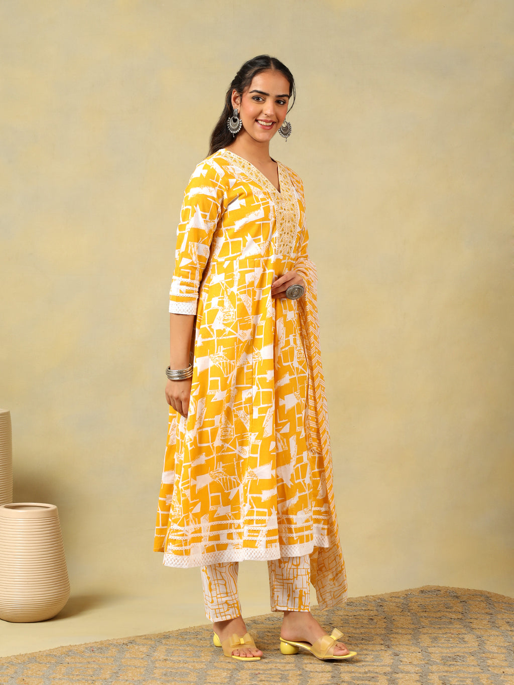 Jiya Radiant Abstract Anarkali Suit Set