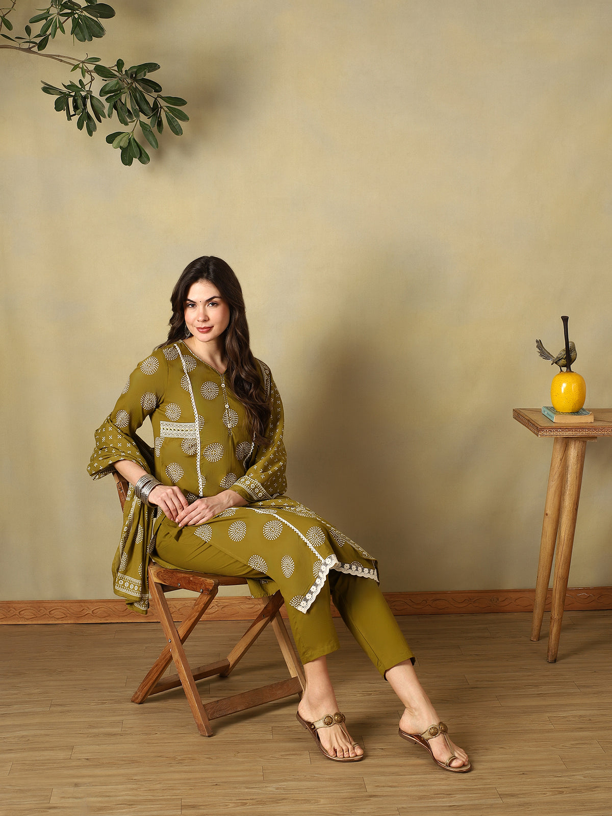 Mamicha Olive Ethnic Set