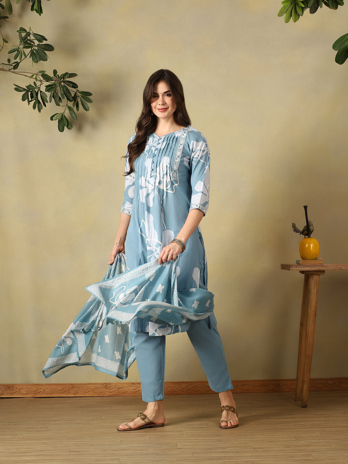 Mamicha Teal Ethnic Set