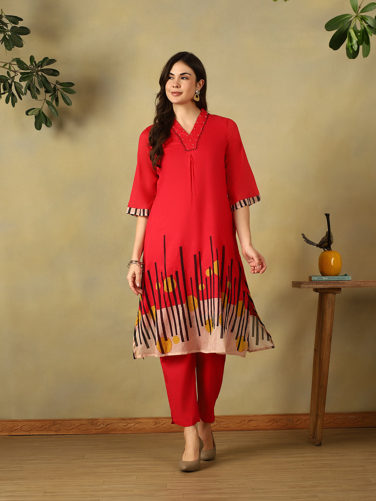 Mamicha Red Kurta Set