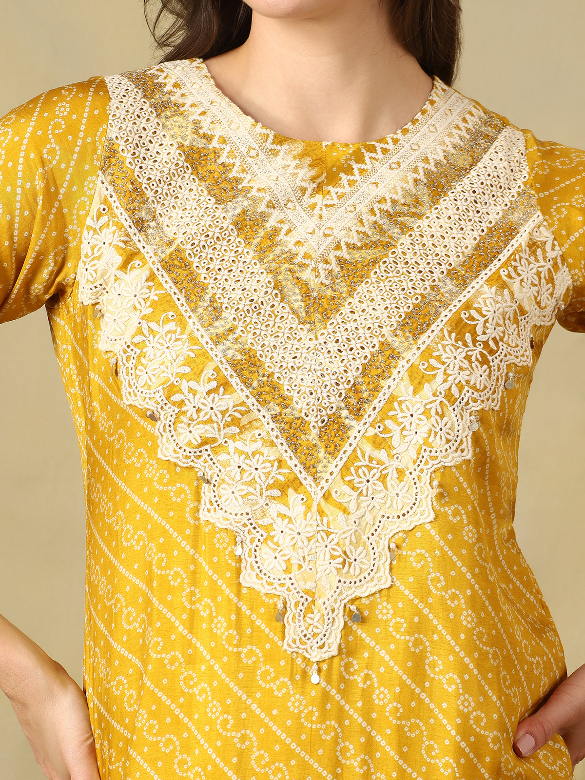 Mamicha Mustard Kurta Set