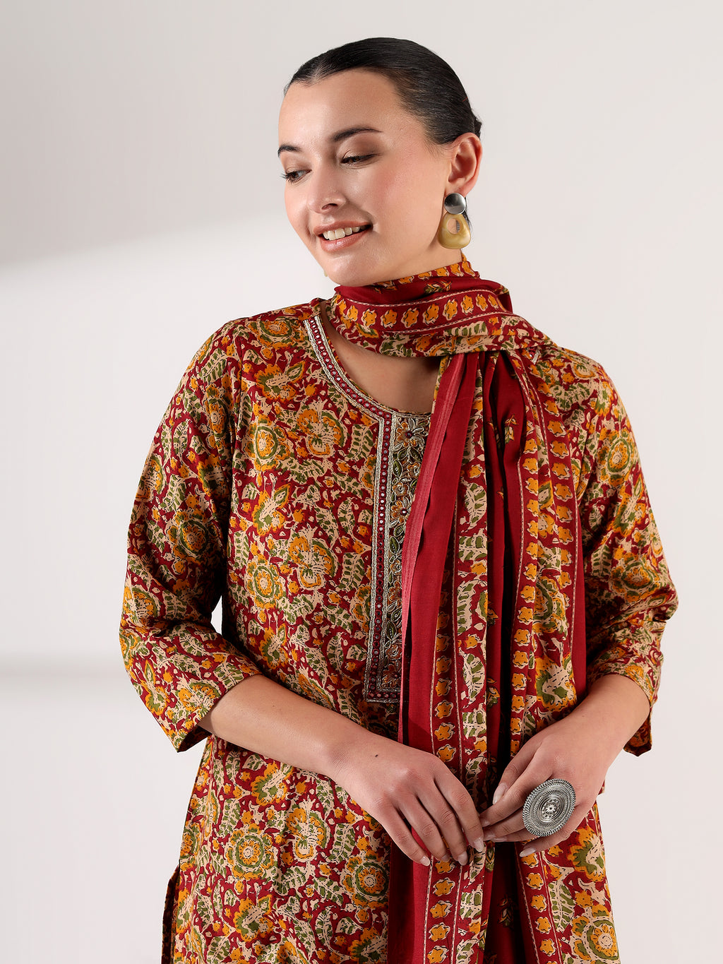 Mamicha Maroon Suit Set