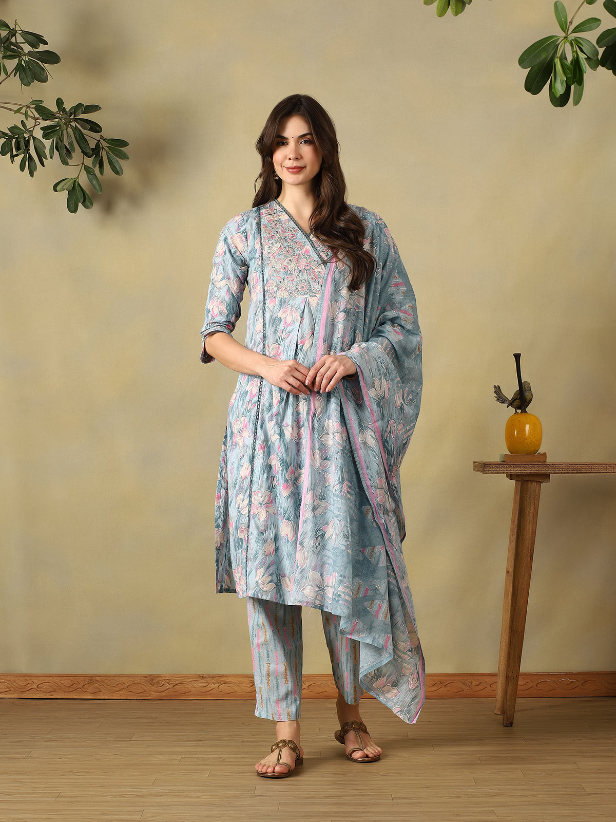 Mamicha Sea Green Ethnic Set