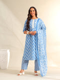 Inara Cerulean Floral Suit Set