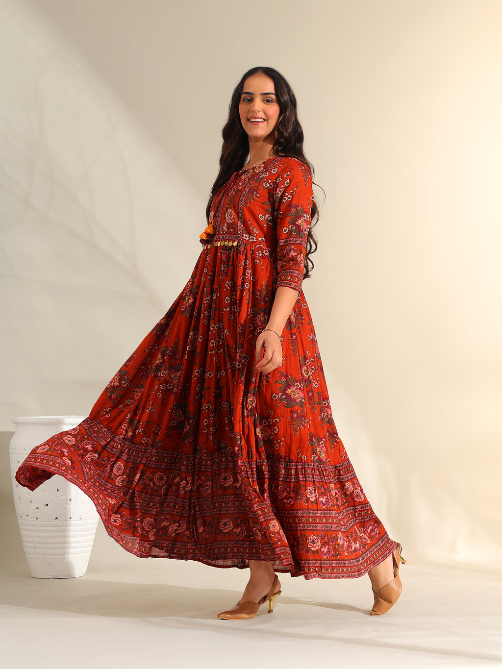 Vanya Rust Meadow Dress