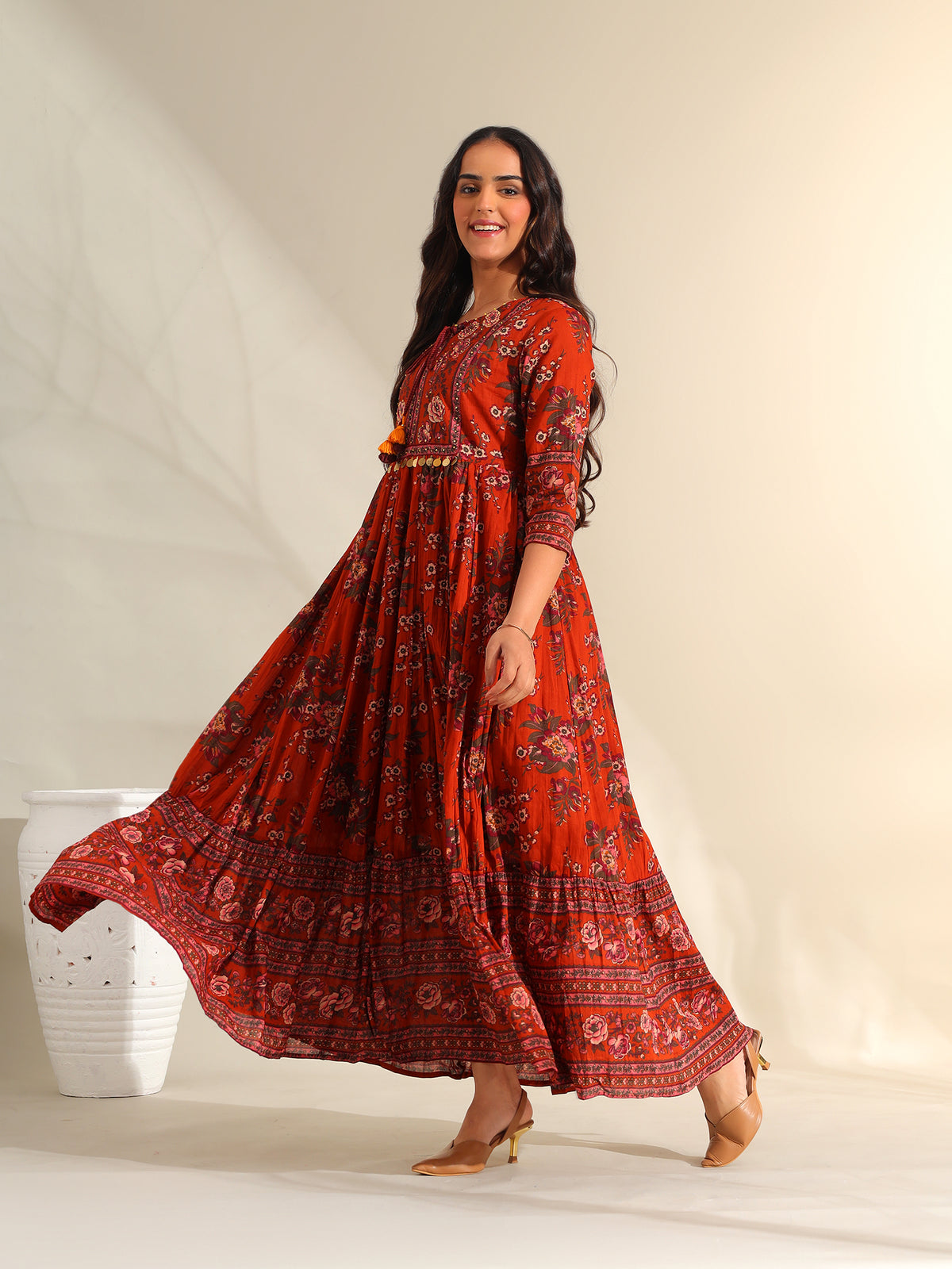 Vanya Rust Meadow Dress