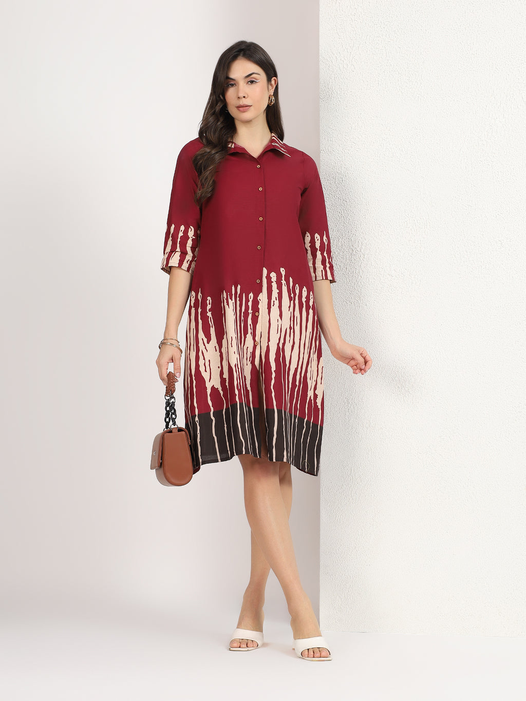 Mamicha Maroon Dress