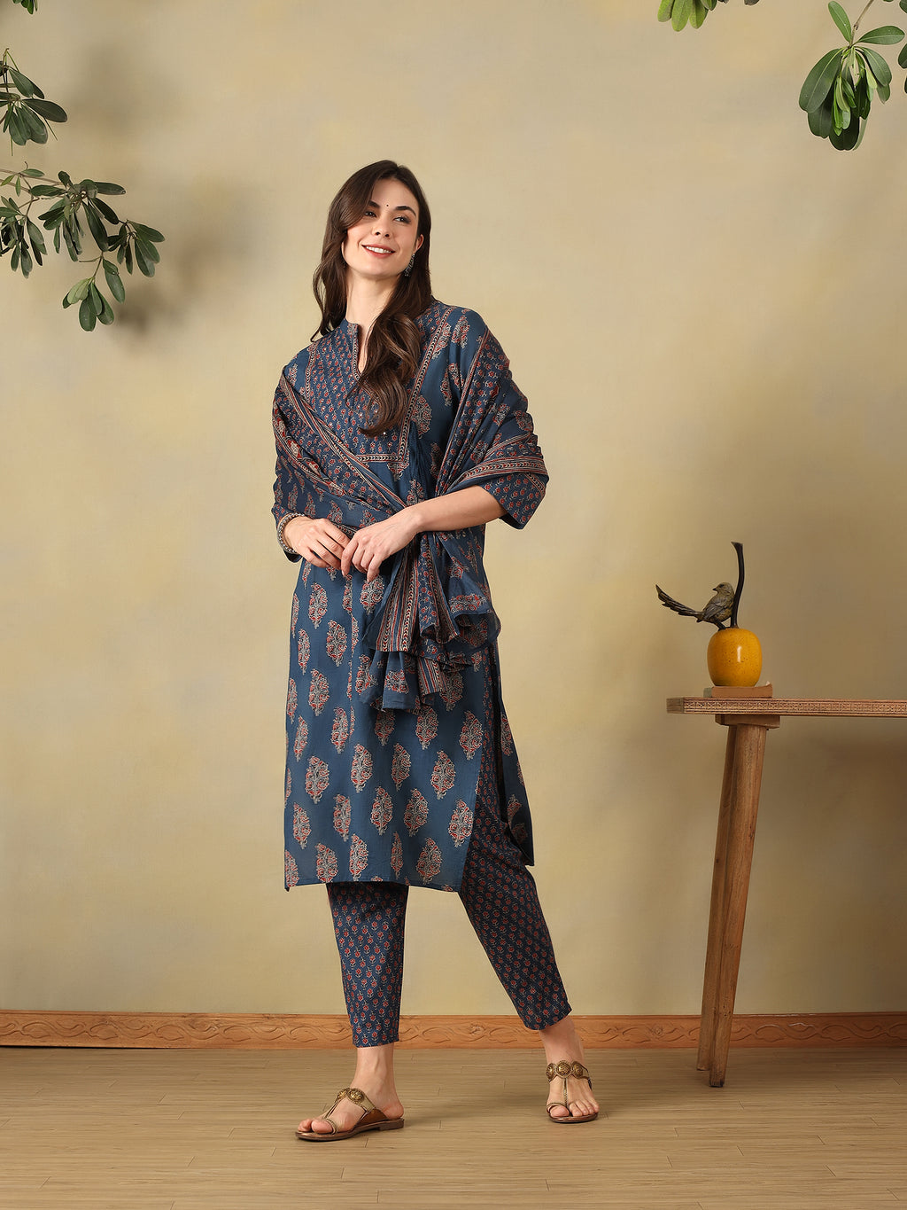 Mamicha Navy Blue Ethnic Set