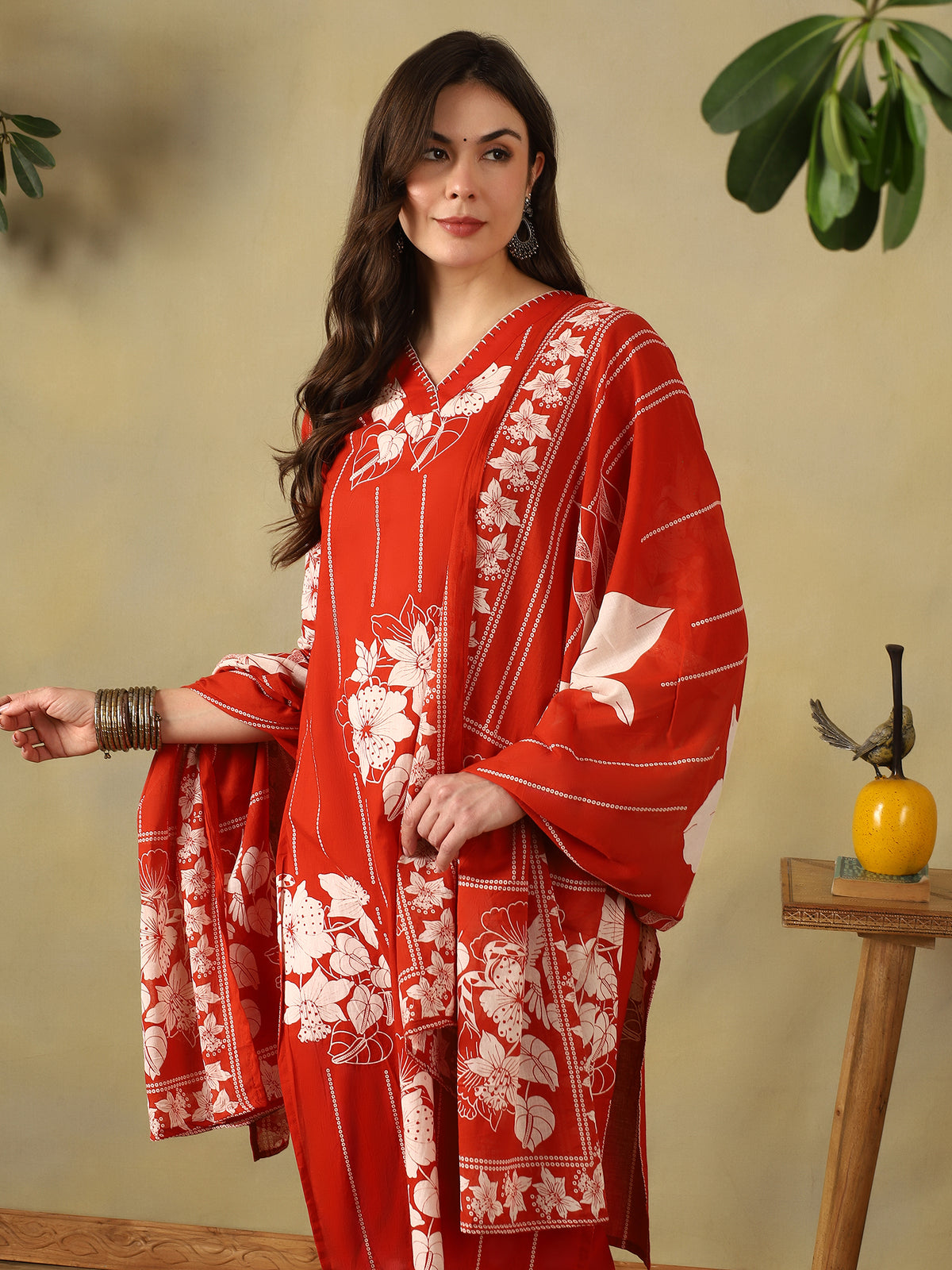 Mamicha Orange Ethnic Set