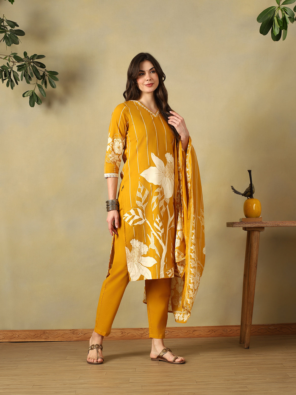 Mamicha Mustard Ethnic Set