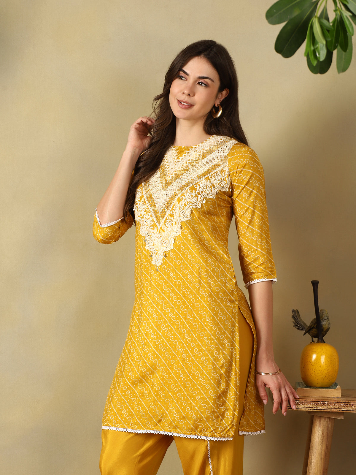 Mamicha Mustard Kurta Set
