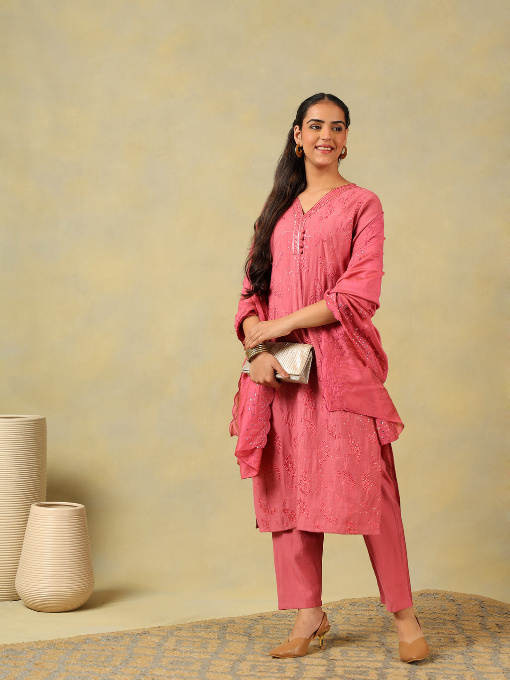 Keya Rose-Sequin Suit Set