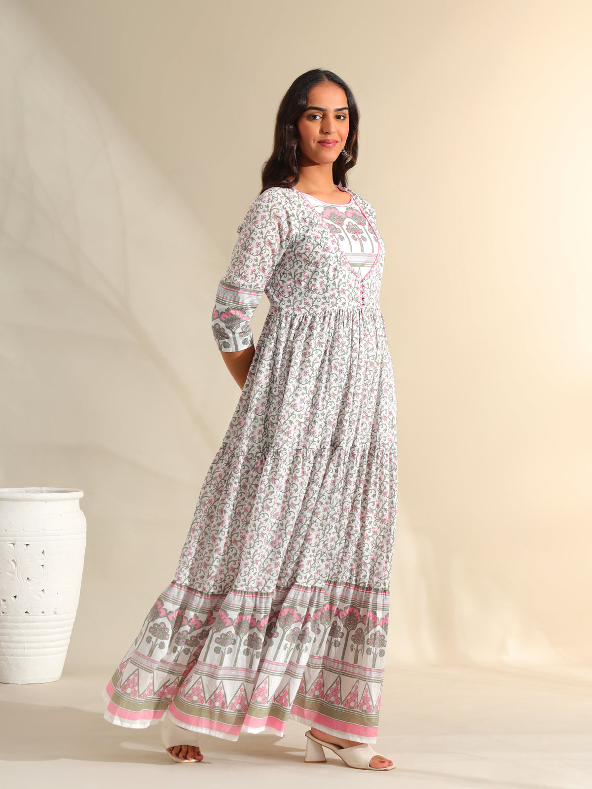 Mihika Tiered Floral Maxi Dress