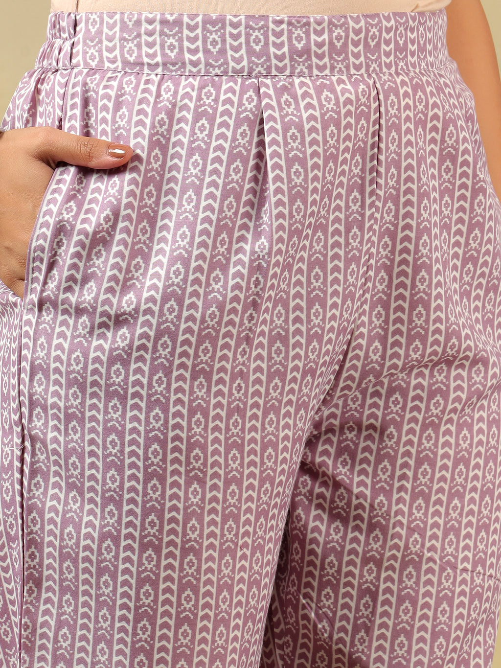 Myra Lavender Leaf Suit Set