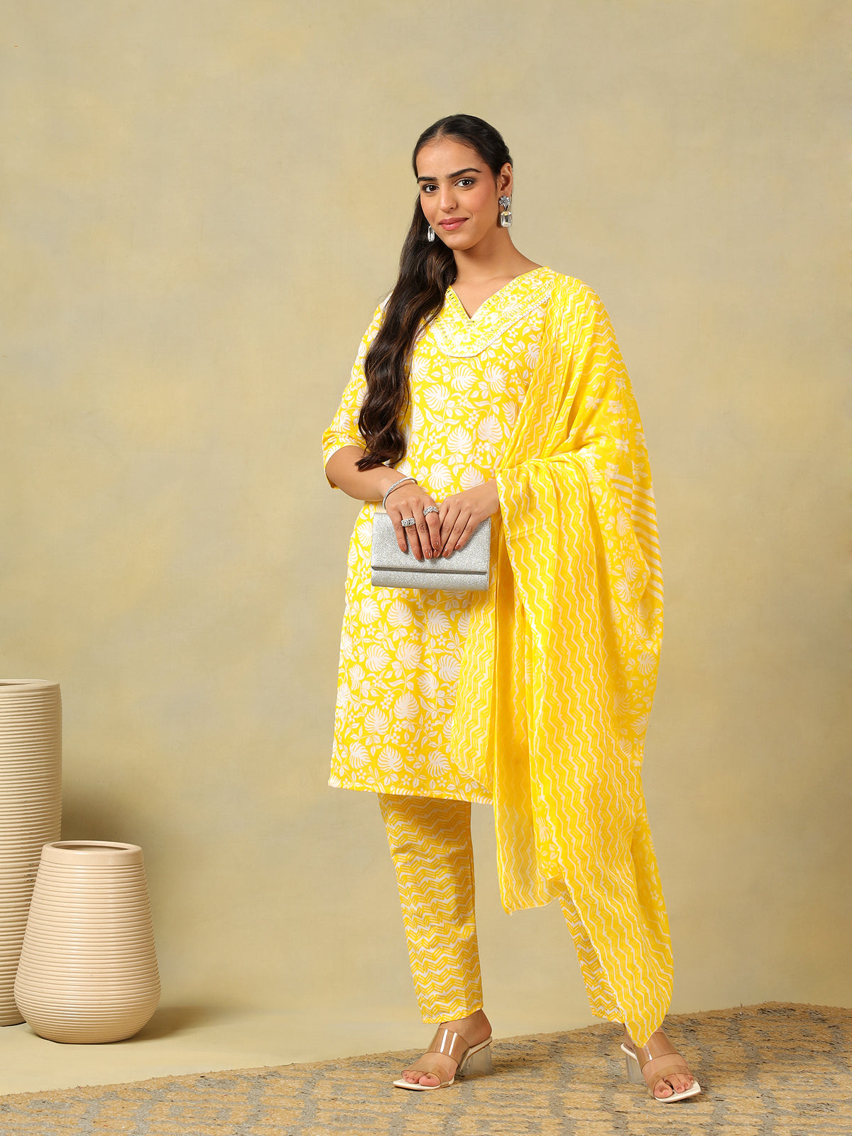 Myra Sunny Leafy Bloom Kurta Set