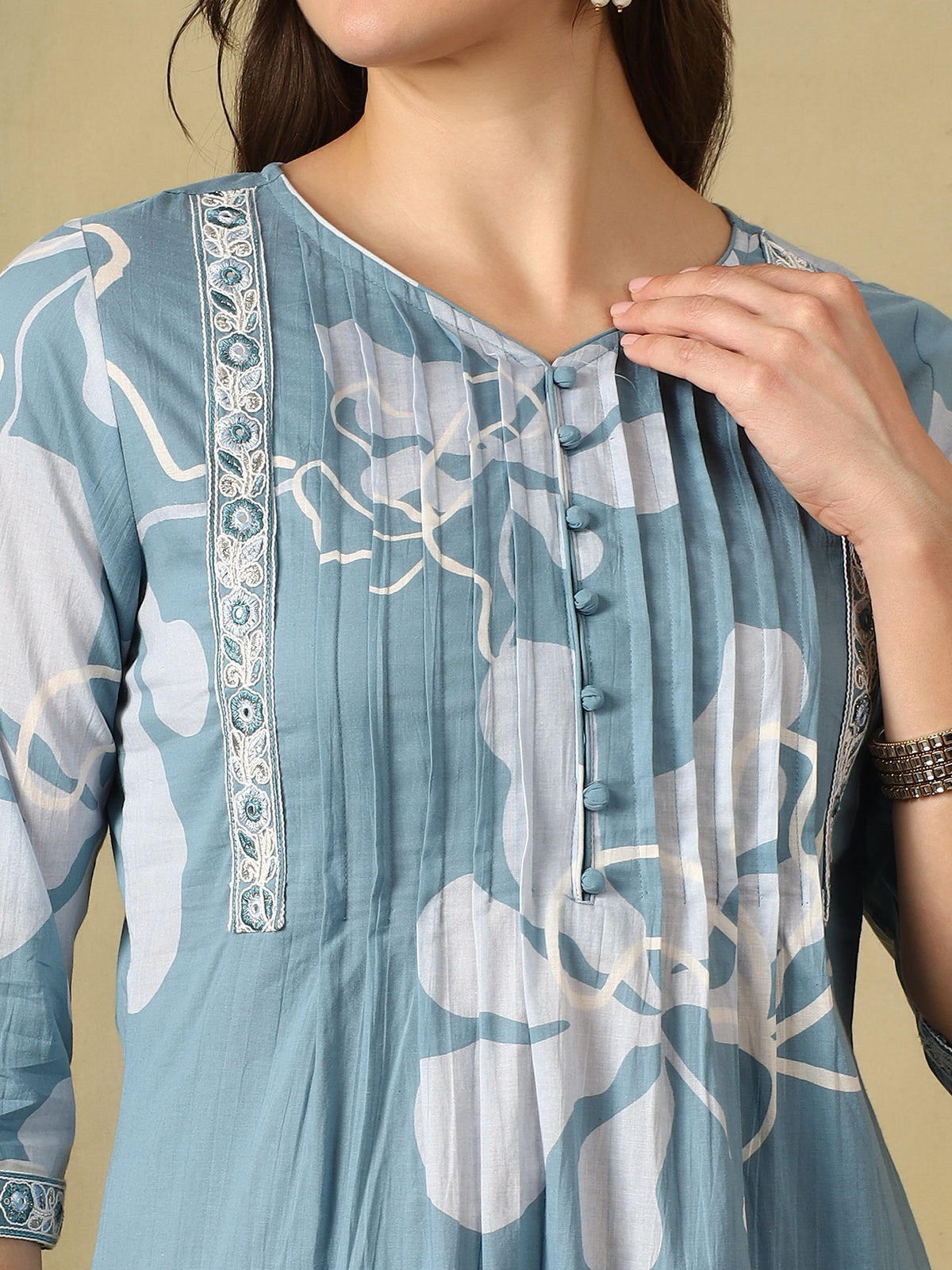 Mamicha Teal Ethnic Set