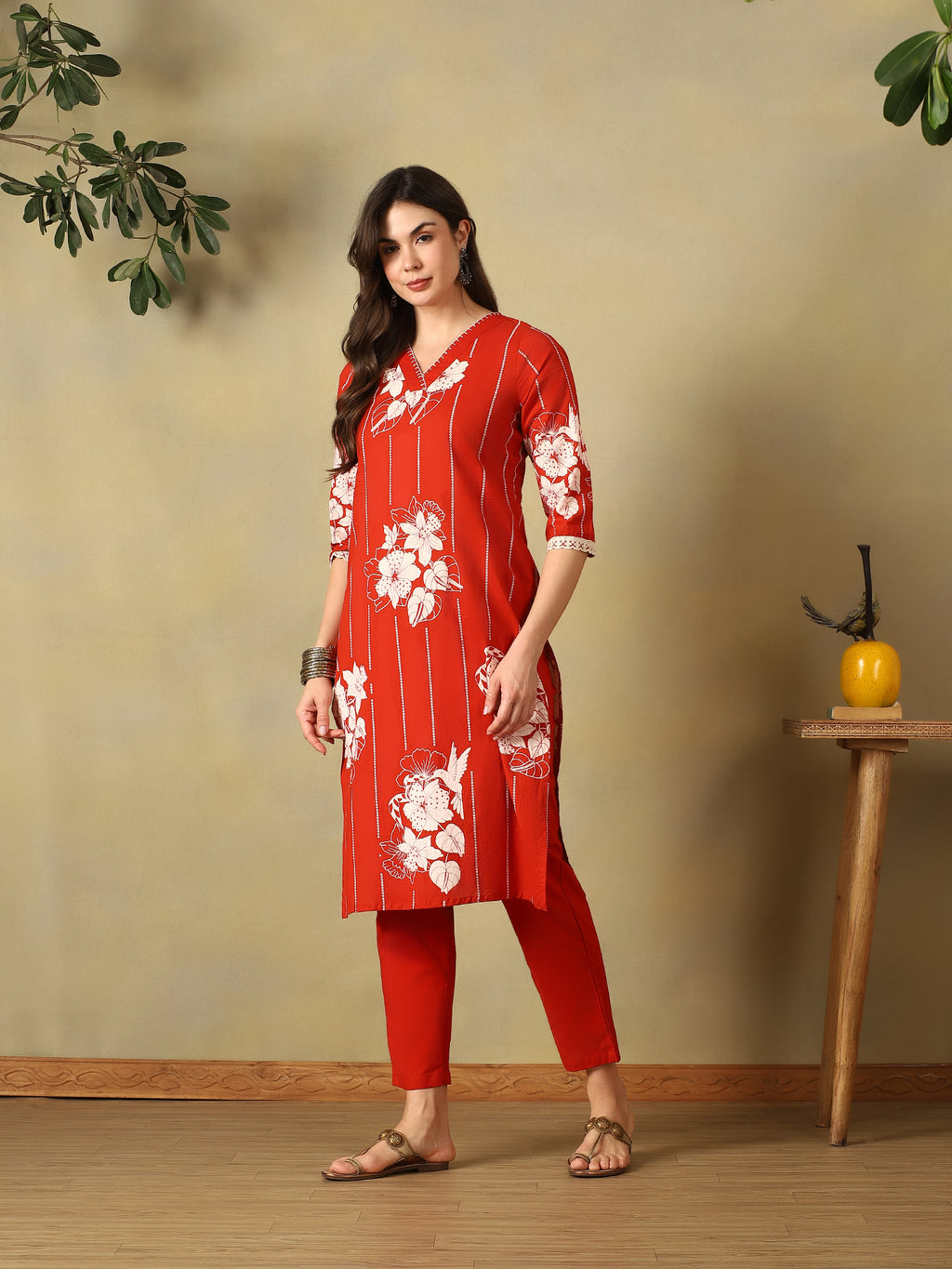 Mamicha Orange Ethnic Set