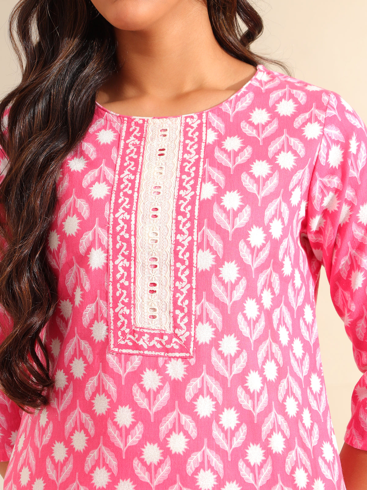 Amrita Fuchsia Garden Suit Set
