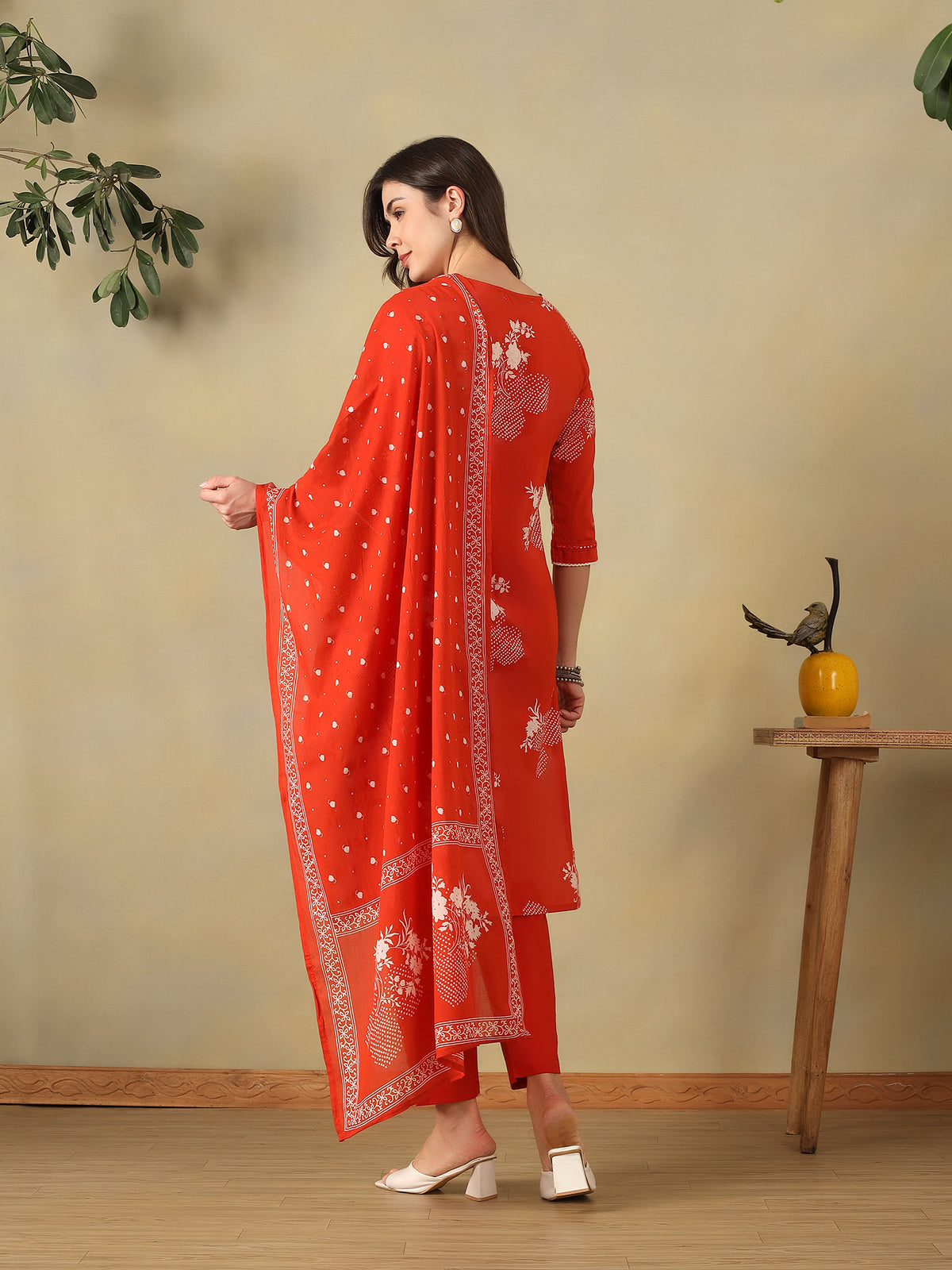 Mamicha Orange Ethnic Set