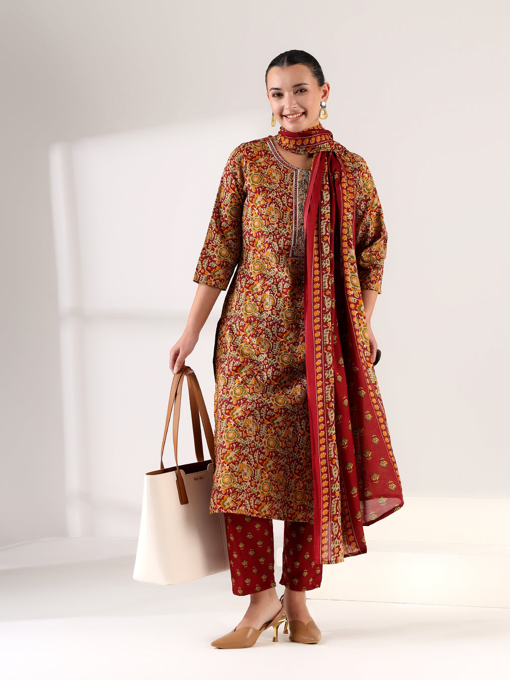 Mamicha Maroon Suit Set