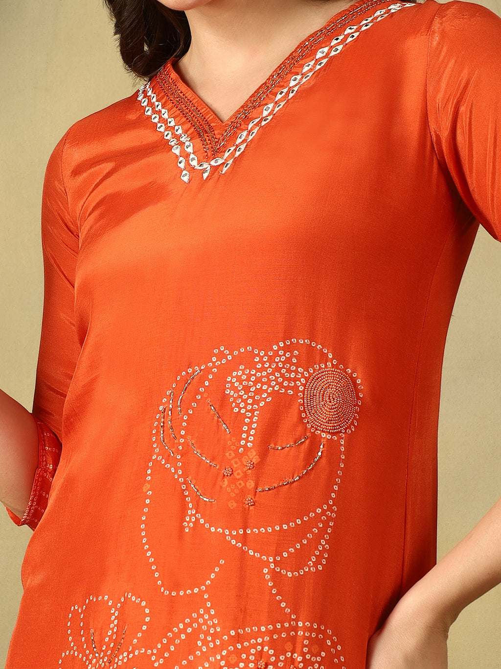 Mamicha Orange Kurta Set