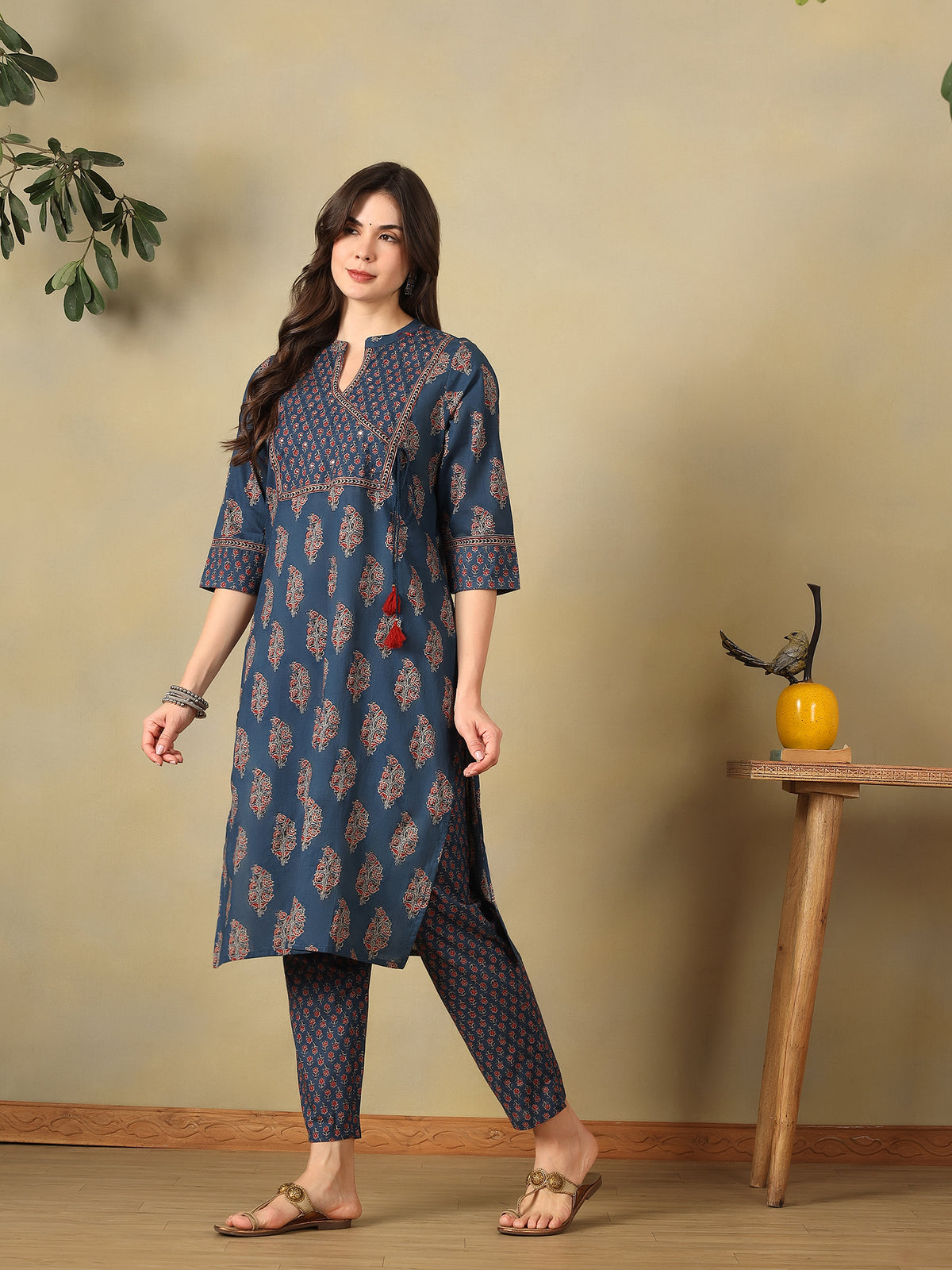 Mamicha Navy Blue Ethnic Set