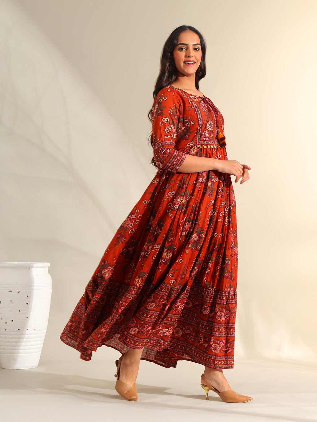 Vanya Rust Meadow Dress