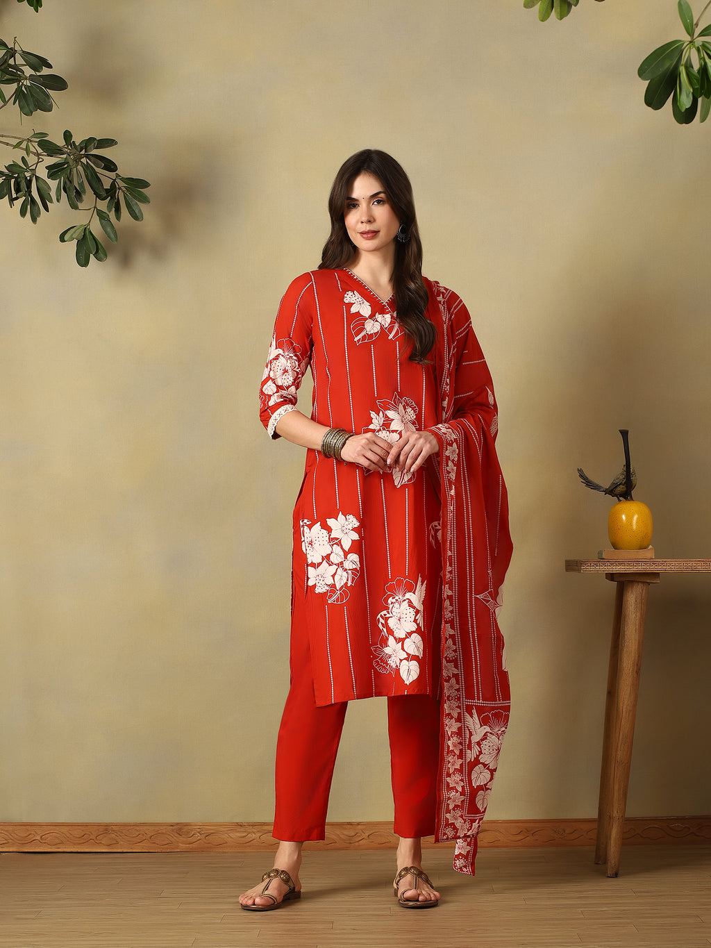 Mamicha Orange Ethnic Set