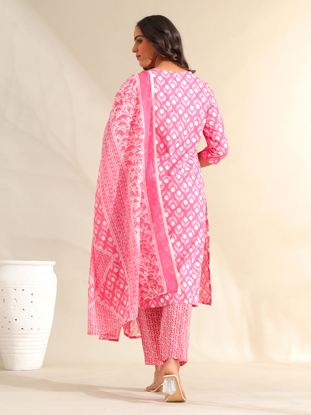 Amrita Fuchsia Garden Suit Set