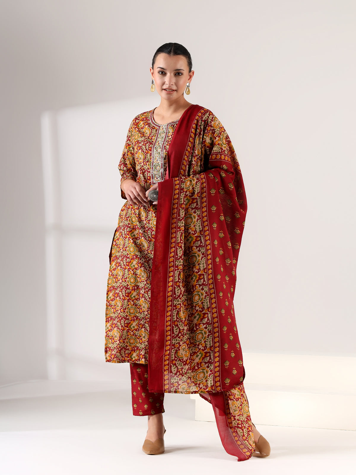 Mamicha Maroon Suit Set