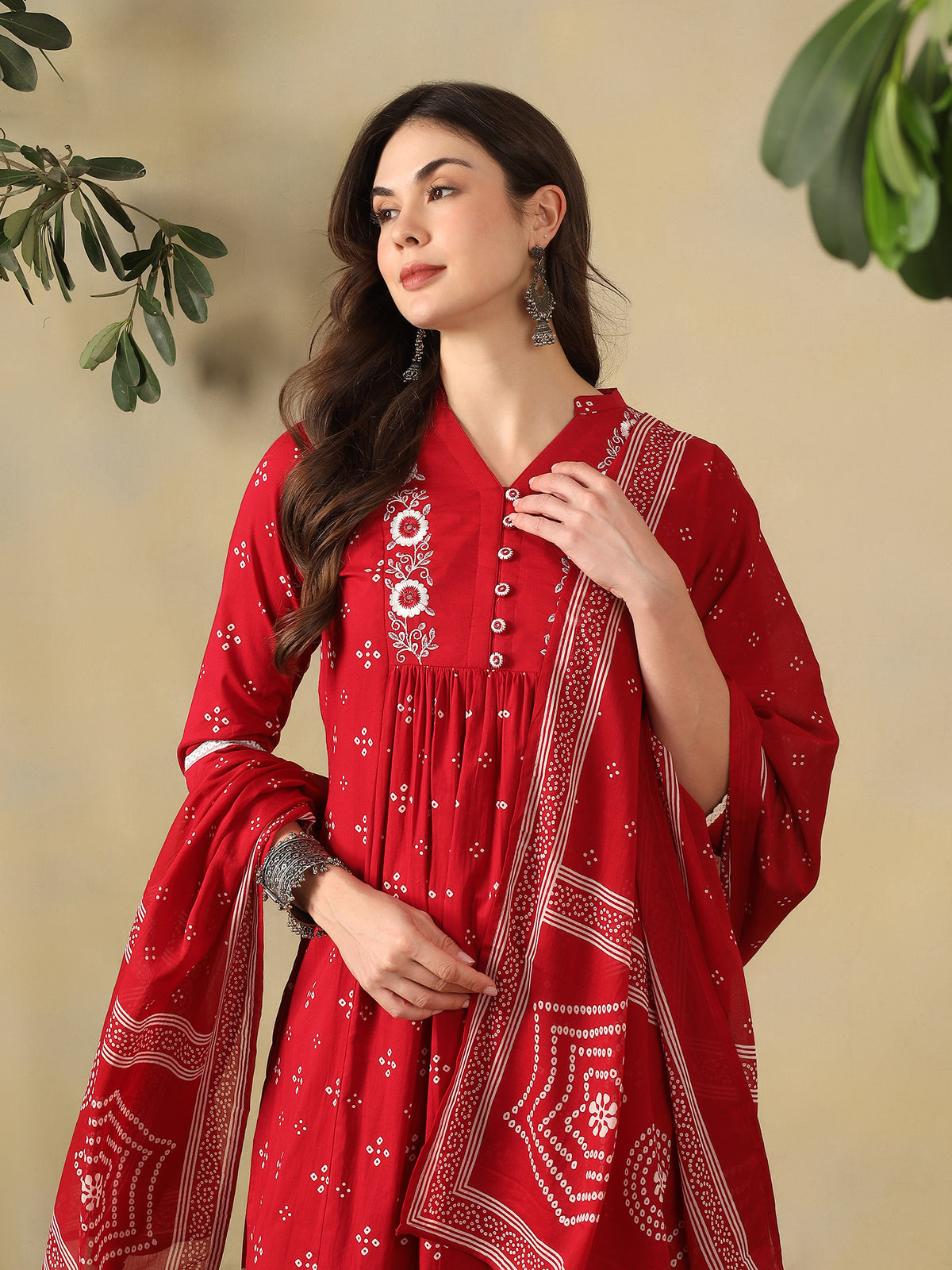 Mamicha Red Ethnic Set