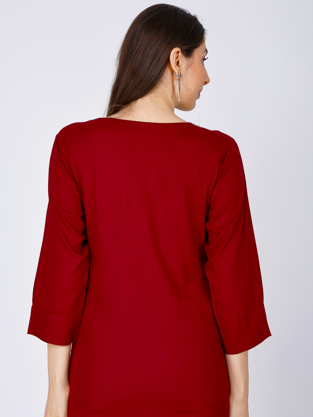 Sufiana Maroon Short Tunic